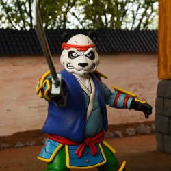 Figurine Panda Khan (Crouching Panda Hidden Turtles) - Tortues Ninja Neca