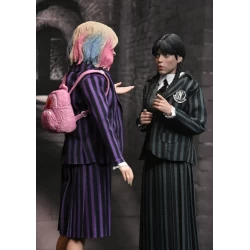 Pack de 2 figurines Wednesday Addams (Nevermore Uniform) and Enid - Neca
