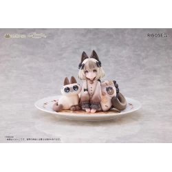 Figurine Tea Time Cats x Siamese Cat Azuki-san Friendship Collaboration Exclusive Set - Ribose
