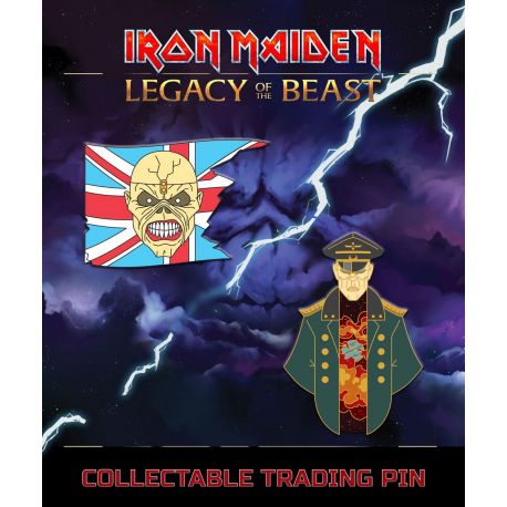 Iron Maiden Legacy of the Beast pack 2 badges Trooper Eddie & General ICD
