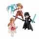 Sword Art Online assortiment figurines Desktop Army 8 cm Asuna & Kirito & Shirika Megahouse