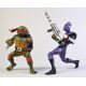 Les Tortues ninja pack 2 figurines Raphael vs Foot Soldier NECA