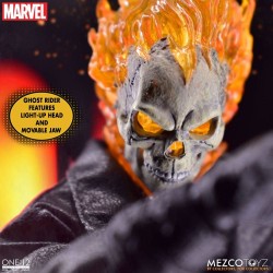 Figurine Ghost Rider & véhicule Hell Cycle sonore et lumineux 1/12 Mezco Toys