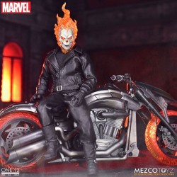 Figurine Ghost Rider & véhicule Hell Cycle sonore et lumineux 1/12 Mezco Toys
