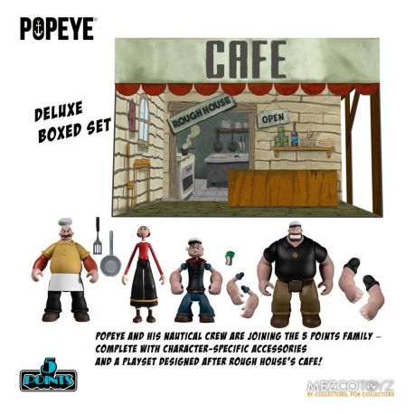 Popeye figurines 5 Points Deluxe Box Set Mezco