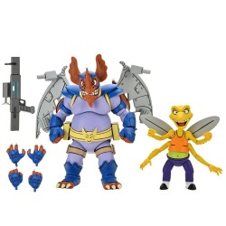 Les tortues ninja 1987 pack 2 figurines Wingnut & Screwloose Neca