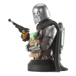 Star Wars: The Mandalorian buste The Mandalorian with Grogu Gentle Giant