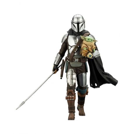 Star Wars The Mandalorian figurine ARTFX Mandalorian & Grogu with Beskar Staff Kotobukiya Star Wars The Mandalorian figurine ARTFX Mandalorian & Grogu with Beskar Staff Kotobukiya