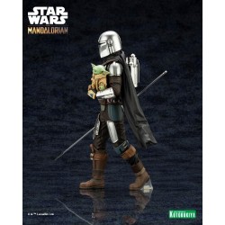 Star Wars The Mandalorian figurine ARTFX Mandalorian & Grogu with Beskar Staff Kotobukiya