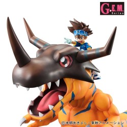Digimon Adventure G.E.M. Series figurine Greymon & Taichi Megahouse