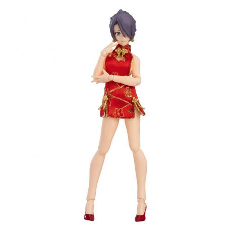 Original Character figurine Figma Female Body (Mika) with Mini Skirt Chinese Dress Outfit Max Factory