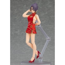 Original Character figurine Figma Female Body (Mika) with Mini Skirt Chinese Dress Outfit Max Factory