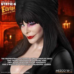 Elvira maîtresse des ténèbres figurine Static-6 Elvira Mezco Toys