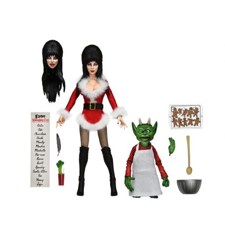 Elvira, Mistress of the Dark figurine Clothed Very Scary Xmas Elvira Neca