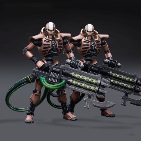 Warhammer 40k pack 2 figurines Necrons Szarekhan Dynasty Immortal with Gauss Blaster Joy Toy