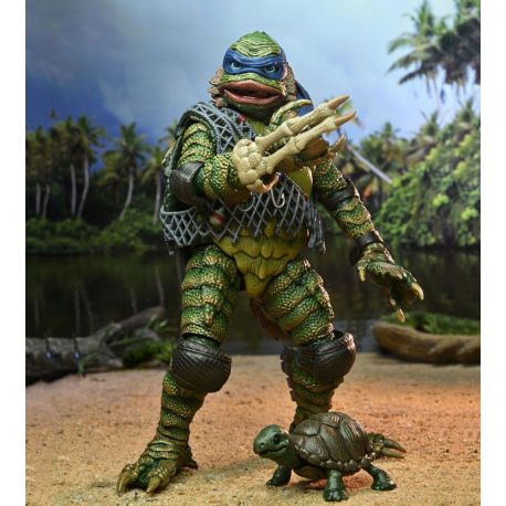 Universal Monsters x Tortues Ninja figurine Leonardo as the Creature Neca