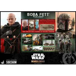 Star Wars The Mandalorian pack 2 figurines Boba Fett Deluxe Hot Toys
